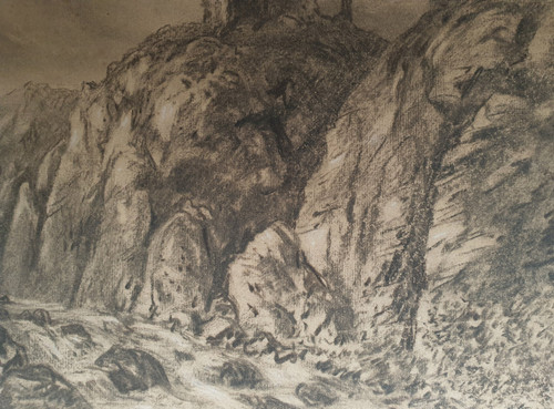 Alexandre-Gabriel DECAMPS - Paysage avec une forteresse