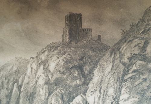 Alexandre-Gabriel DECAMPS - Paysage avec une forteresse