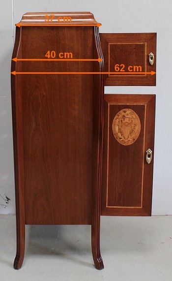  Mobiletto Piccolo in Mogano e Legno Pregiato, Periodo Art Nouveau - Inizio XX Secolo