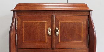  Mobiletto Piccolo in Mogano e Legno Pregiato, Periodo Art Nouveau - Inizio XX Secolo