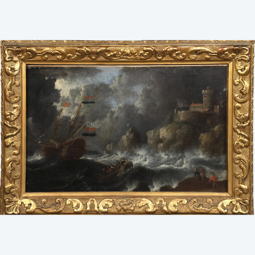 Ship in the storm - Jan Peeters
