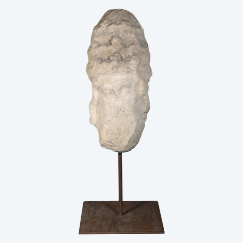 Figura di papa in pietra scolpita - Europa