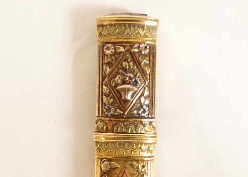 Wachshalfter Massivgold 18 Karat 3 Ors Korb Blumen Vase 30,94gr Ende 18.