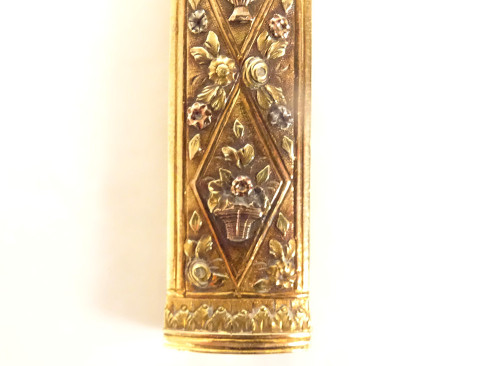Wachshalfter Massivgold 18 Karat 3 Ors Korb Blumen Vase 30,94gr Ende 18.