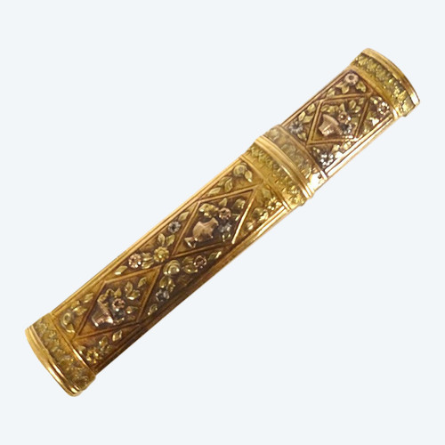 Wachshalfter Massivgold 18 Karat 3 Ors Korb Blumen Vase 30,94gr Ende 18.