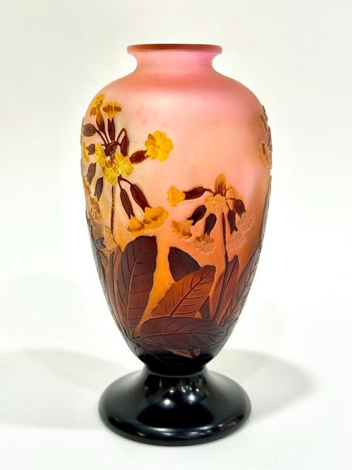 Emile Gallé Vase "Aux Primevères Officinales" (Die offiziellen Primeln)