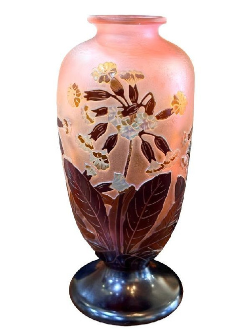Emile Gallé Vase "Aux Primevères Officinales" (Die offiziellen Primeln)