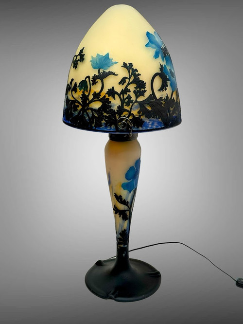 Lampada a fungo Muller "Anemone blu" di grandi dimensioni