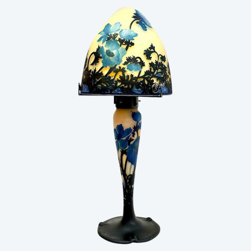 Lampada a fungo Muller "Anemone blu" di grandi dimensioni