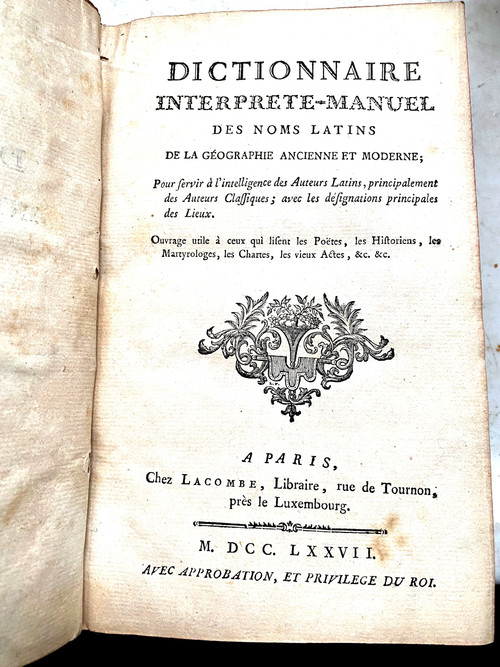 Interpreter-Manual Dictionary of Latin Names in Ancient and Modern Geography
