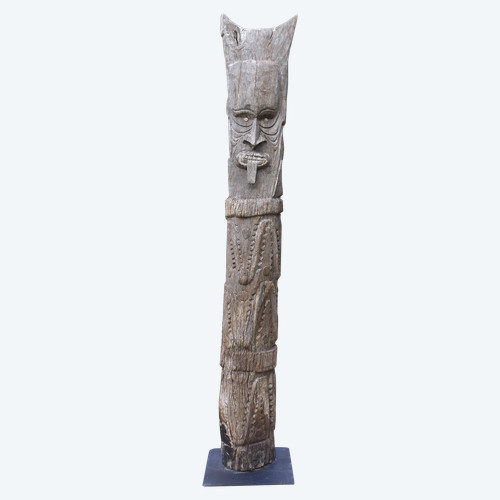 Poteau de case, totem, art océanien, art tribal, Océanie, Papouasie Nouvelle Guinée