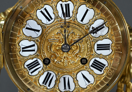 Bronze clock, signed G.Philippe Palais Royal - 1870