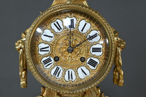 Bronze clock, signed G.Philippe Palais Royal - 1870