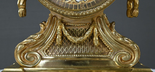 Bronze clock, signed G.Philippe Palais Royal - 1870