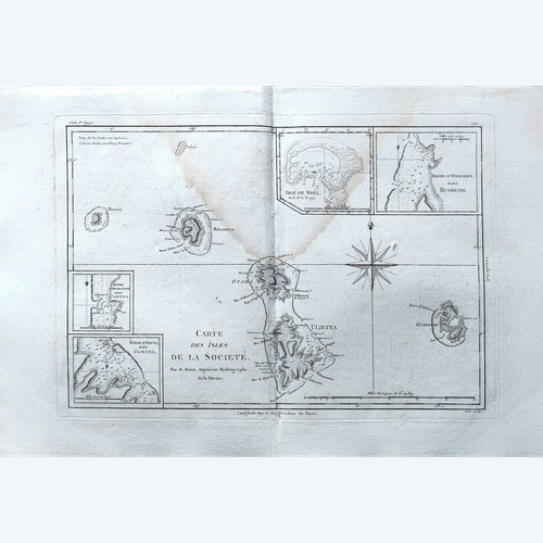 Carta delle isole della società - Rigobert Bonne - 1787
