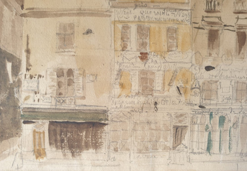 Antoine-Baptiste PETIT - View of the Saint-Denis district in Paris in the 1830s/40s