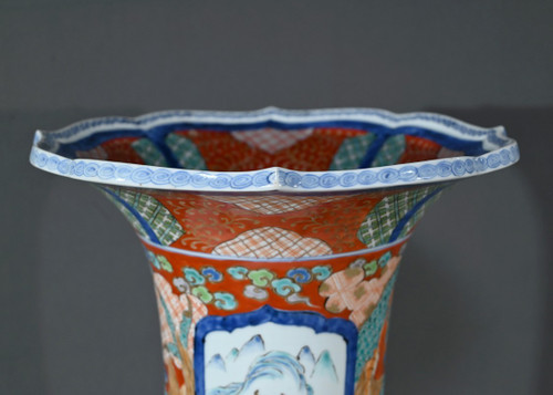 Importante vaso Arita, epoca Meiji, Giappone - Fine XIX secolo