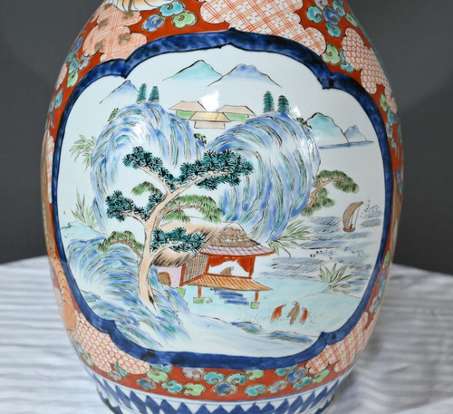 Importante vaso Arita, epoca Meiji, Giappone - Fine XIX secolo