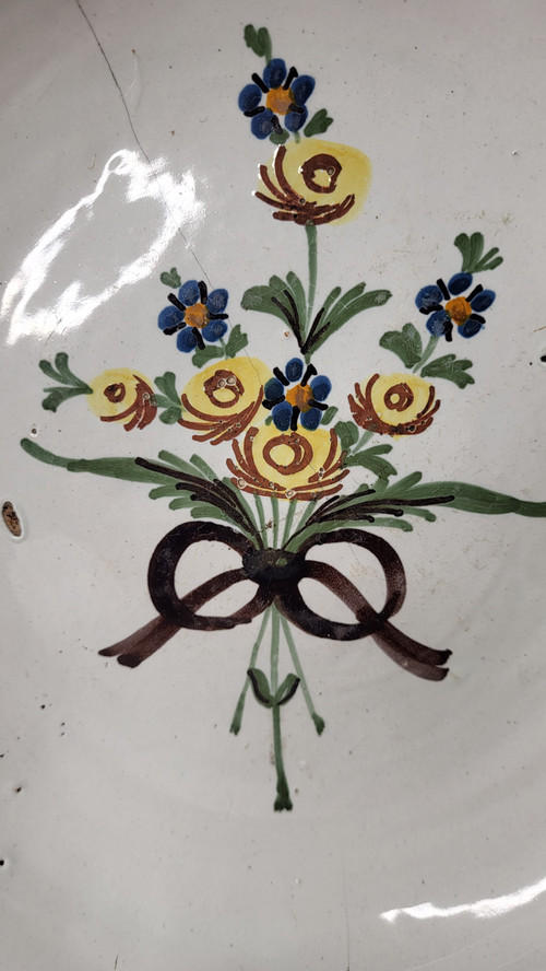 Nevers earthenware salad bowl - 18th century
