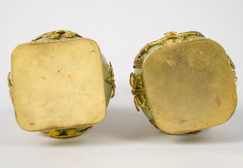 Une Paire De Petits Vases En Pâte De Verre Fin XIXè Siècle 