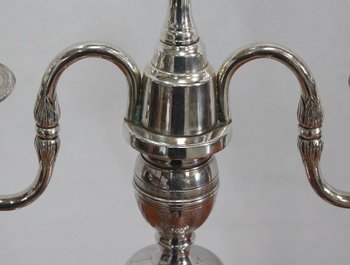 Pair of Silver Bronze Candelabra - 1960s