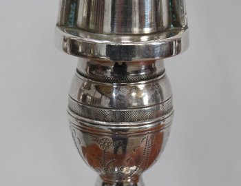 Pair of Silver Bronze Candelabra - 1960s