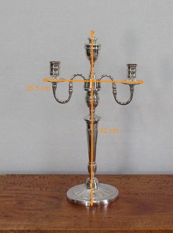 Pair of Silver Bronze Candelabra - 1960s