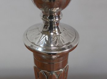 Pair of Silver Bronze Candelabra - 1960s