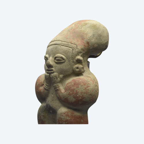 Ecuador, 500 v. Chr. - 500 n. Chr., Jama-Coaque-Kultur, Darstellung eines Würdenträgers, Keramik