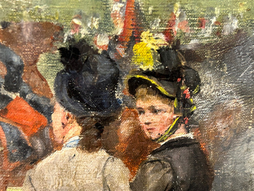 Albert Bligny (1849-1908) The Military Parade - Oil on canvas