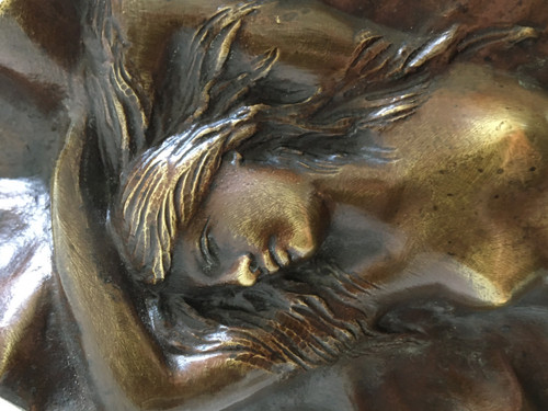 Vide poche en bronze, Signé de Georges Delpérier, Art Nouveau
