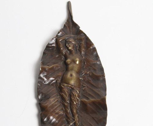 Vide poche en bronze, Signé de Georges Delpérier, Art Nouveau