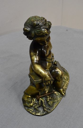 Bambino musicista di bronzo - Fine del XIX