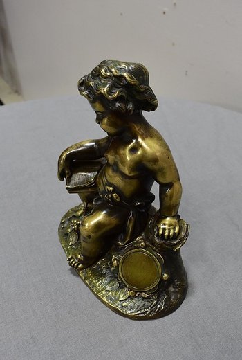 Bambino musicista di bronzo - Fine del XIX