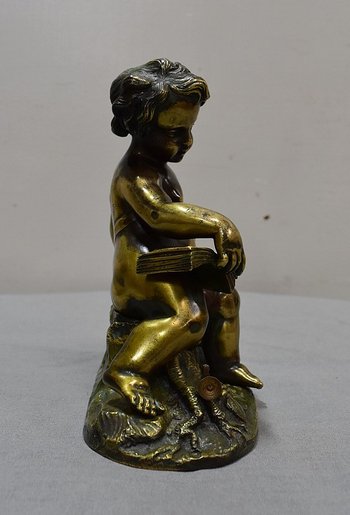 Bambino musicista di bronzo - Fine del XIX