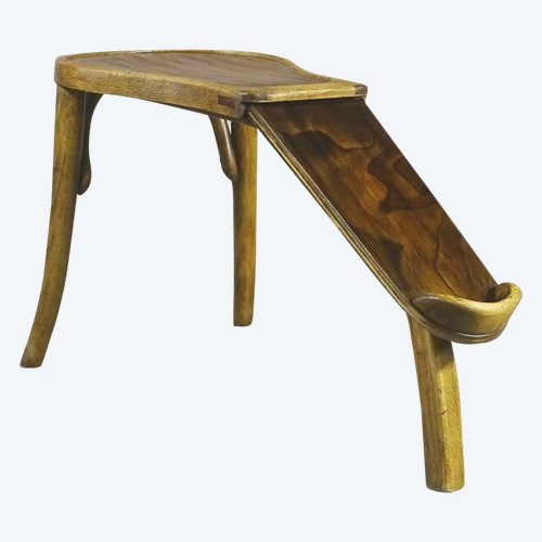 1930 bentwood "shoemaker" stool by Fischel . no Thonet