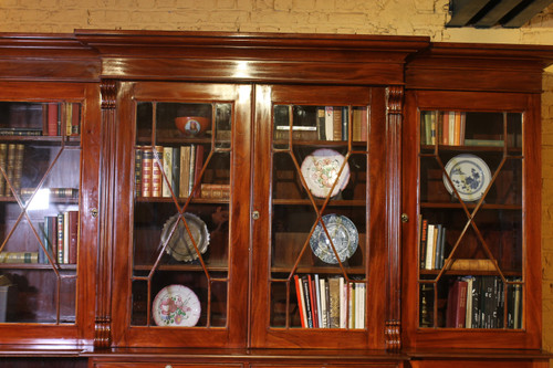Importante Bibliothèque En Acajou d'époque 19° Siècle -angleterre
