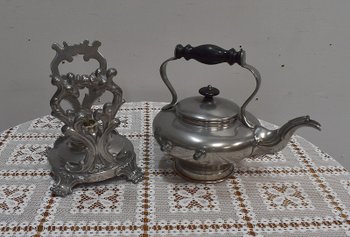 Samovar en Cuivre Argenté, style Louis XV - 2ème moitié du XIXe