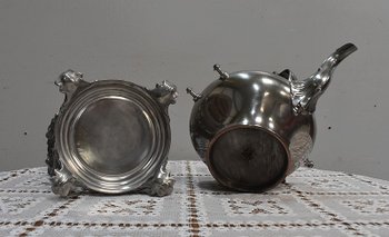 Samovar en Cuivre Argenté, style Louis XV - 2ème moitié du XIXe