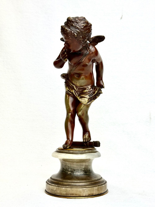 Bronzeskulptur aus dem 19. Jahrhundert Cupido