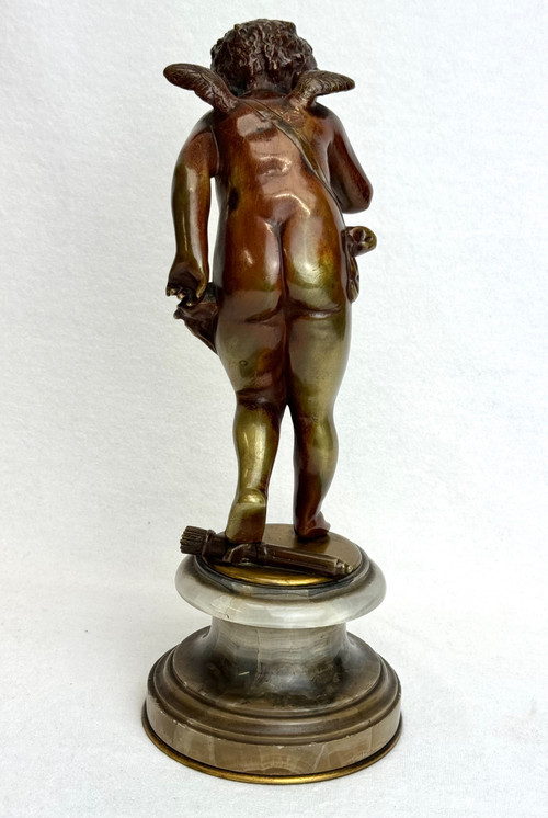 Bronzeskulptur aus dem 19. Jahrhundert Cupido