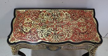 Table de Jeux en Marqueterie `Boulle`, époque Napoléon III - Milieu XIXe