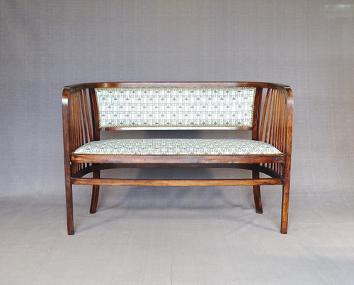 Thonet bench seat No. 6228, Kammerer, Backhausen fabrics, 1915