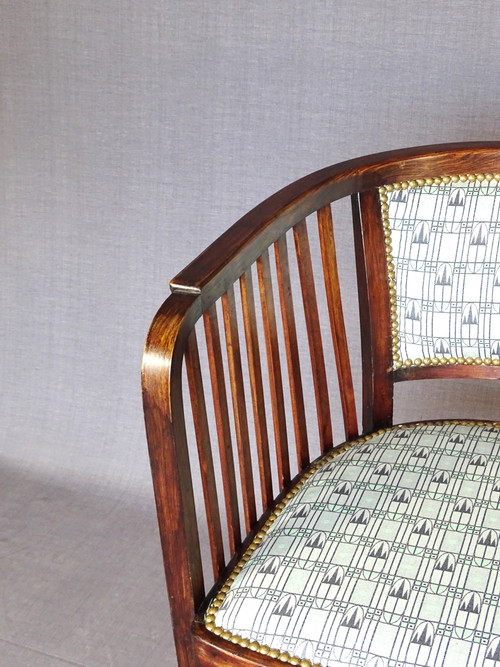 Thonet bench seat No. 6228, Kammerer, Backhausen fabrics, 1915