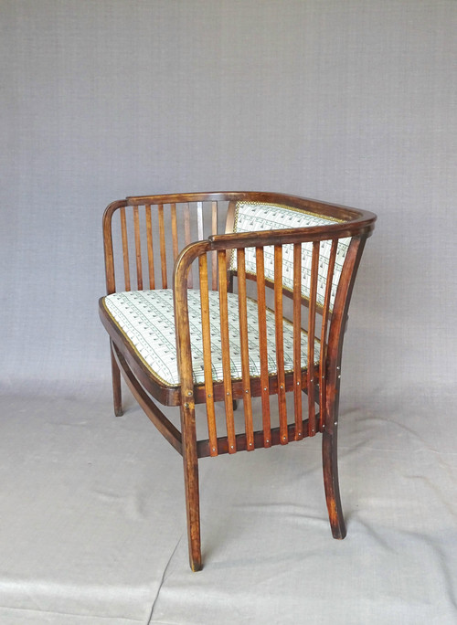 Thonet bench seat No. 6228, Kammerer, Backhausen fabrics, 1915