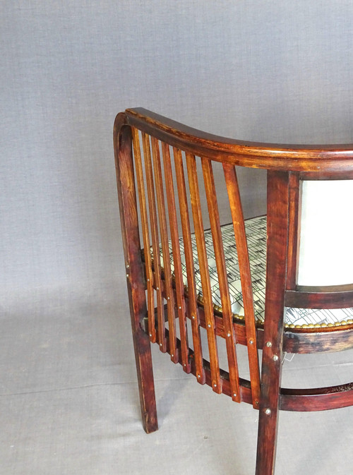 Thonet bench seat No. 6228, Kammerer, Backhausen fabrics, 1915