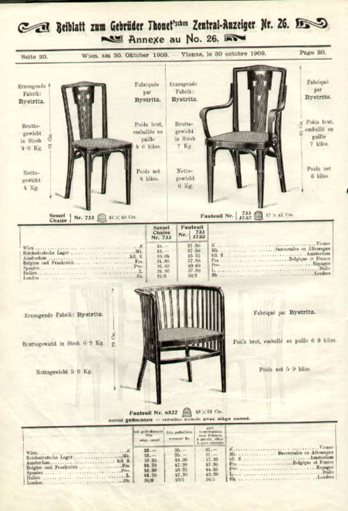 Thonet bench seat No. 6228, Kammerer, Backhausen fabrics, 1915
