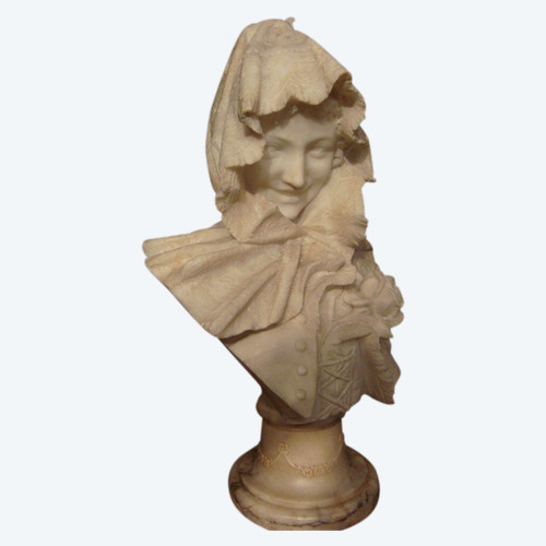 Busto di ragazza in stile Art Nouveau