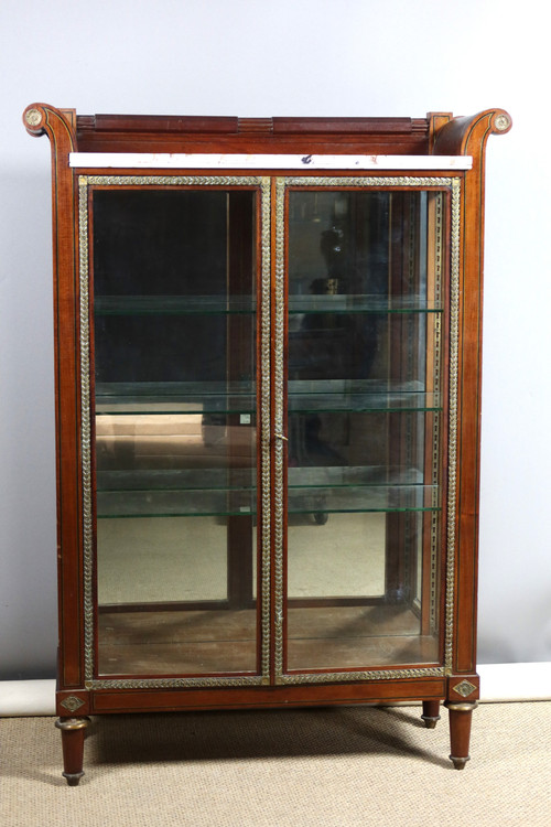 Vitrine aus Mahagoni Ende 19.