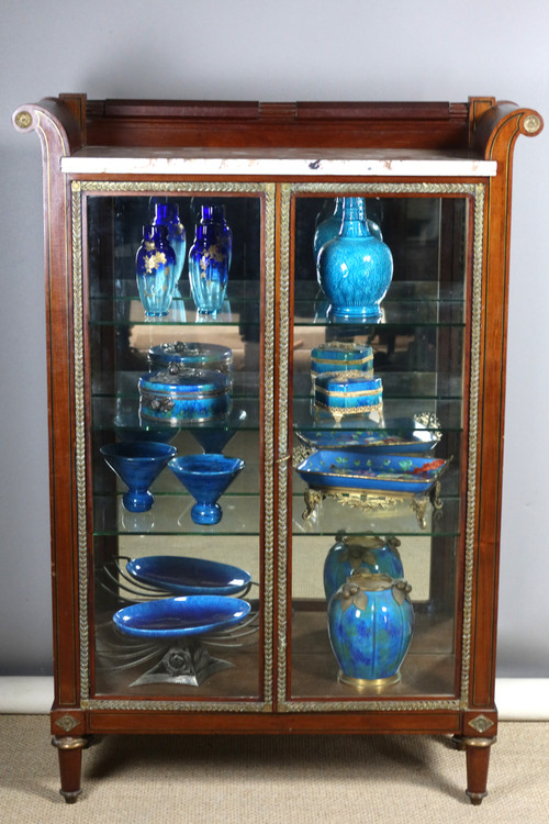 Vitrine aus Mahagoni Ende 19.